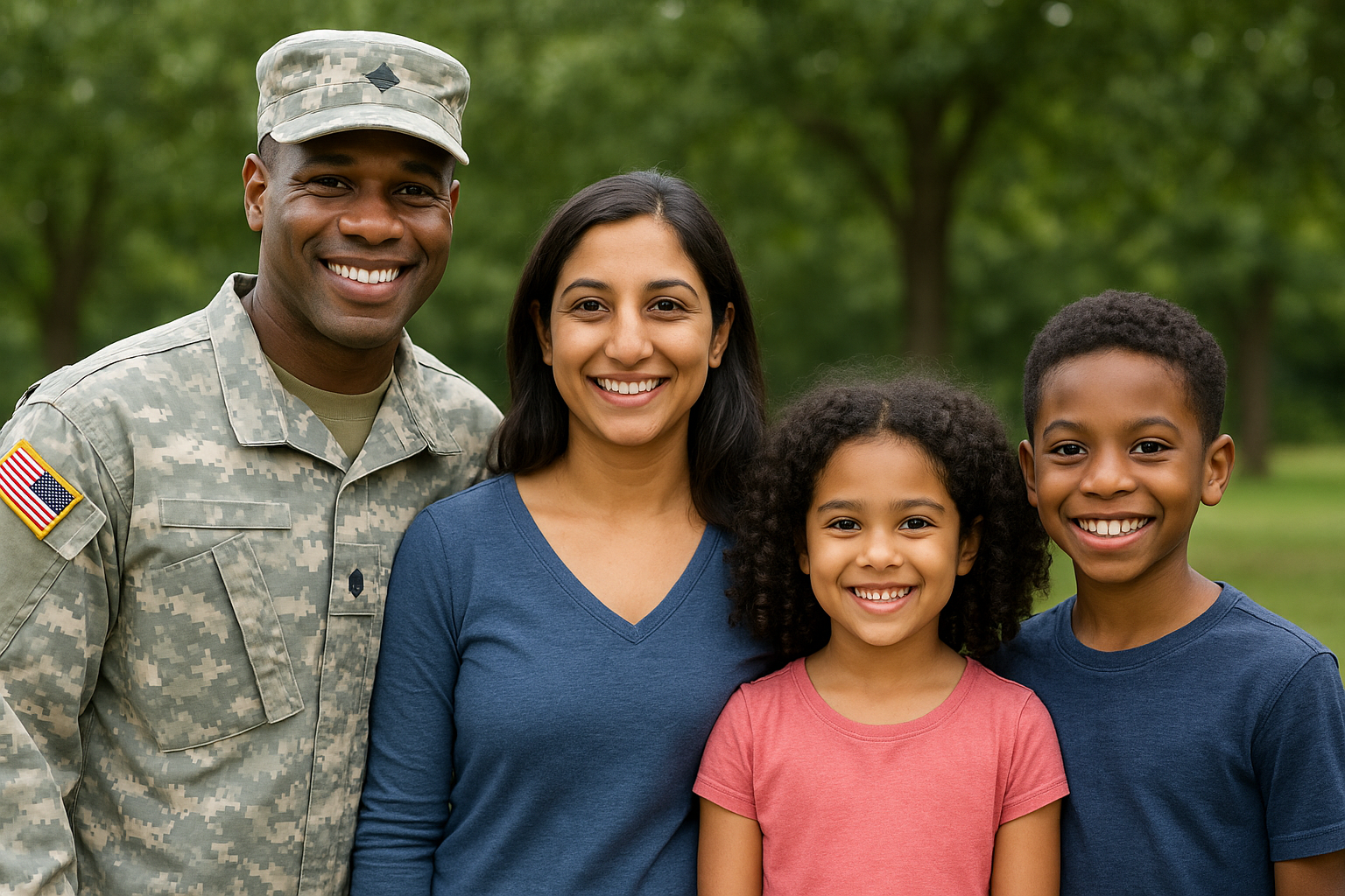 Military family with children